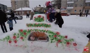 В Шостке проходит конкурс снежных фигур