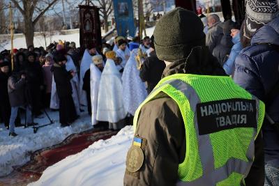 Сумские гвардейцы обеспечили охрану общественного порядка во время празднования Крещения