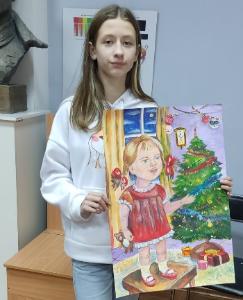 Ученица Сумской художественной школы одержала победу в конкурсе ”Зимняя легенда"